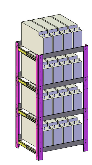 Tower Type 16Battery Rack