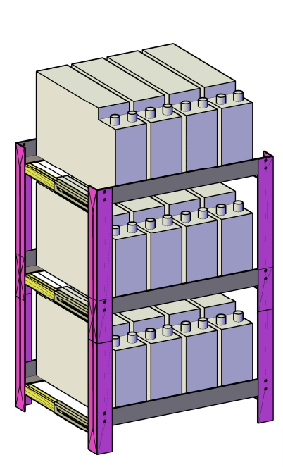 Tower Type 12Battery Rack